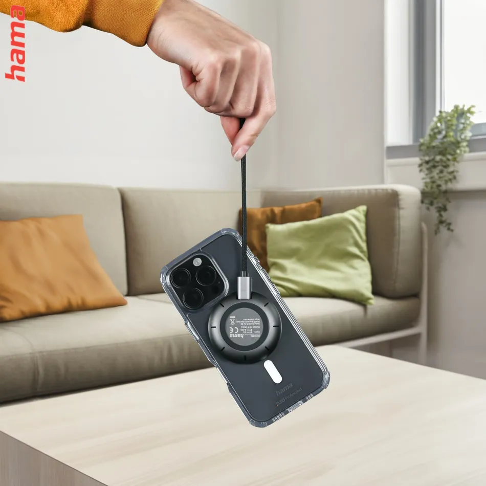 Hama bezdrôtová nabíjačka Qi 15 W, magnetická, samostatný kábel 1 m