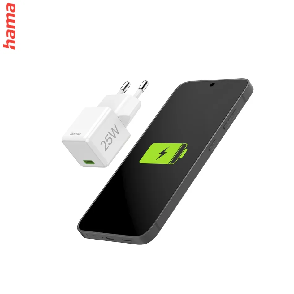 Hama rýchla USB nabíjačka, USB-C PD/QC 25 W, super-mini