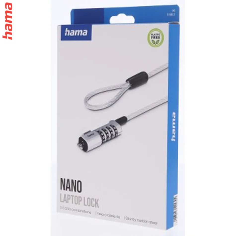 Hama zámka na notebook Nano, 4-miestny číselný kód, antracitová
