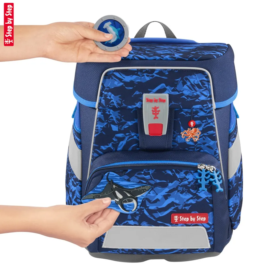 Školská aktovka Step by Step SPACE, Manta Rio - 5-dielny set, AGR certifikát