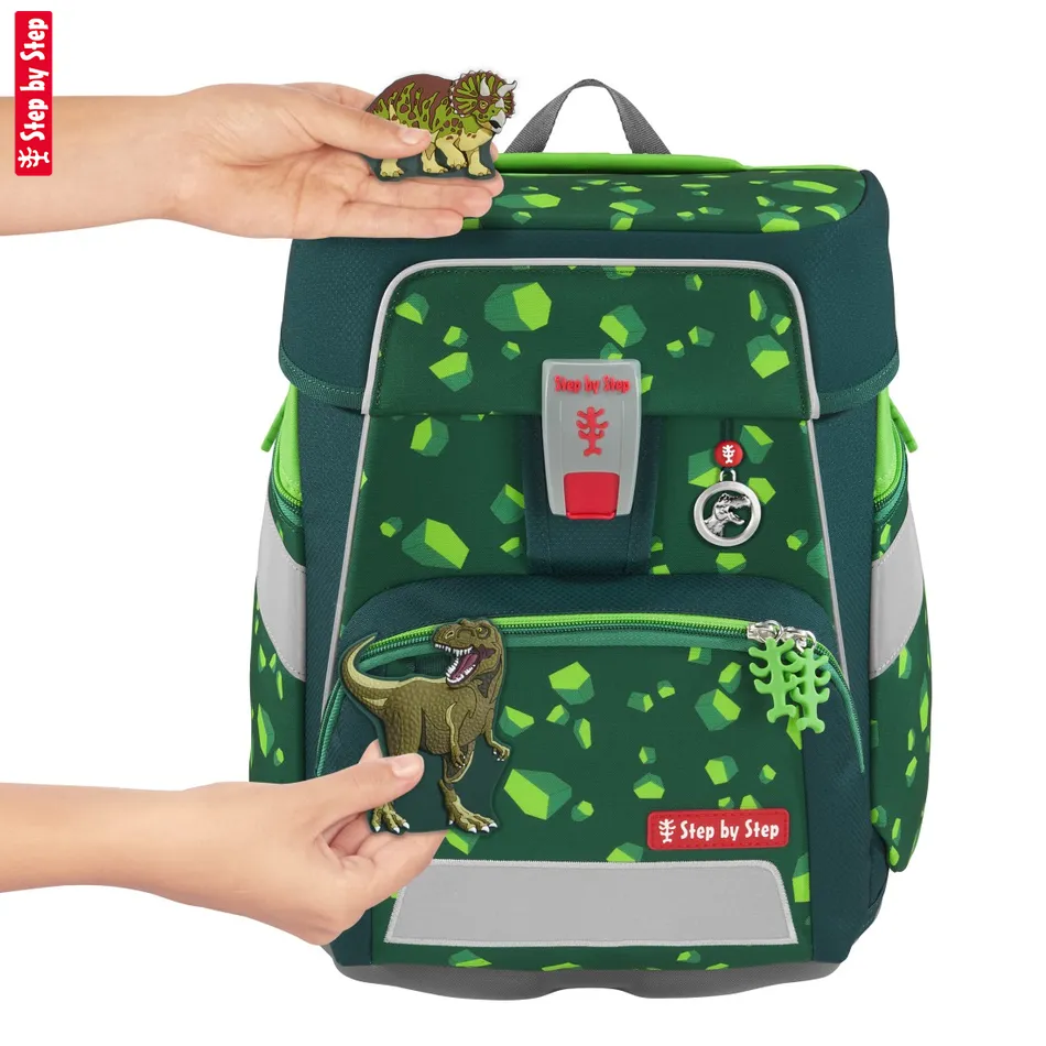 Školská aktovka-taška Step by Step SPACE, Dino Targo - 5-dielny set, AGR certifikát