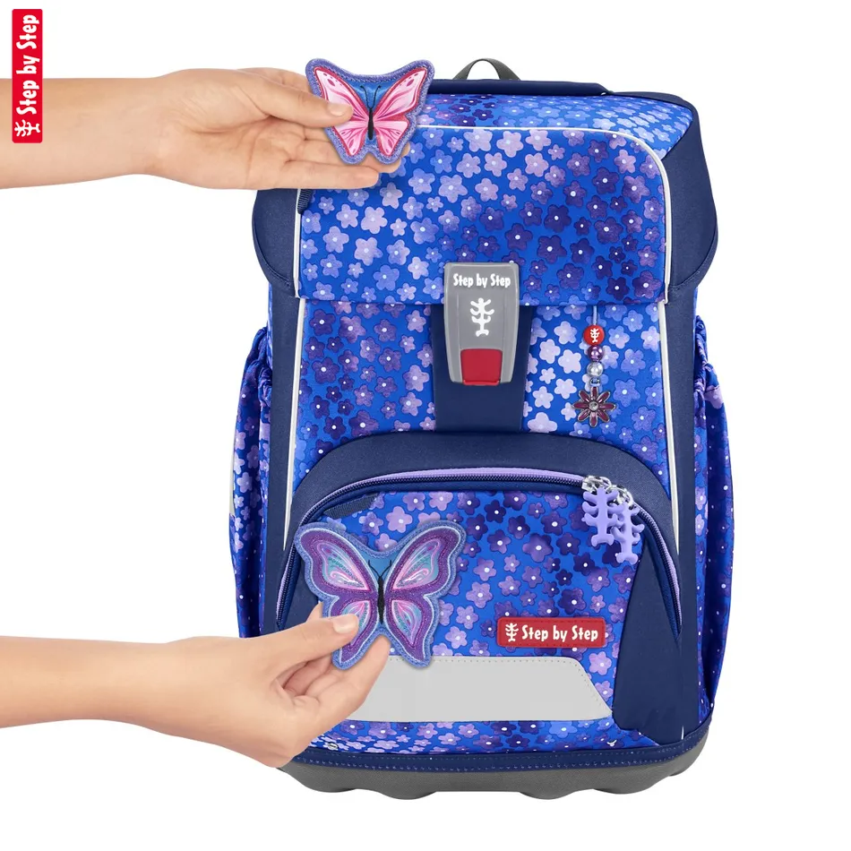 Školská aktovka-taška Step by Step GIANT, Butterfly Maja - 5-dielny set, AGR certifikát
