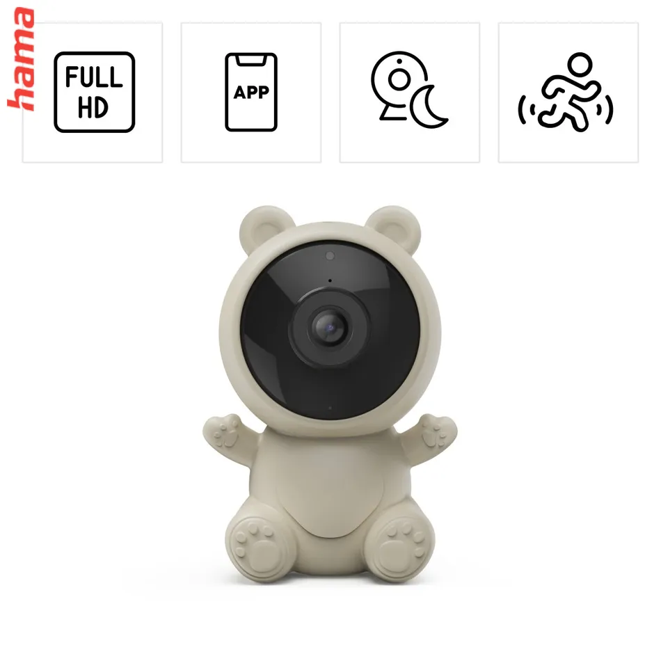 Hama Smart WiFi kamera/pestúnka, nočná lampička, teplomer, držiak na postieľku