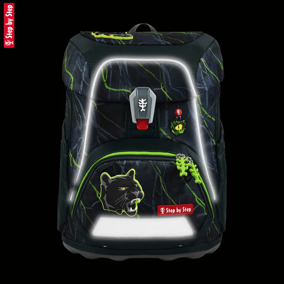Školská aktovka Step by Step FIT, Danger Cat Chiko - 5-dielny set, AGR certifikát