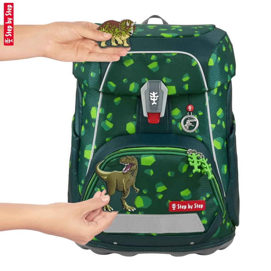 Školská aktovka Step by Step FIT, Dino Targo - 5-dielny set, AGR certifikát