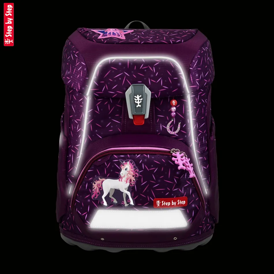 Školská aktovka Step by Step FIT, Pretty Unicorn Nuala - 5-dielny set, AGR certifikát