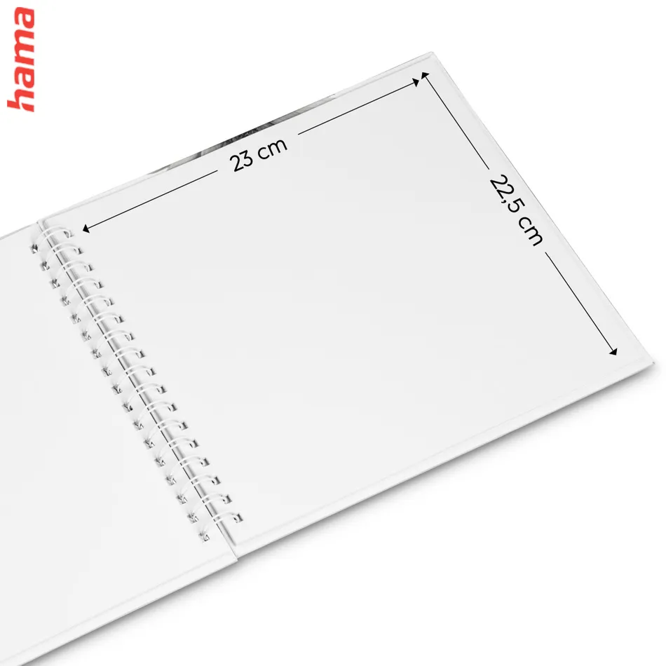 Fotoalbum špirálový FINE ART 28x24 cm, 100 foto, biela, biele listy