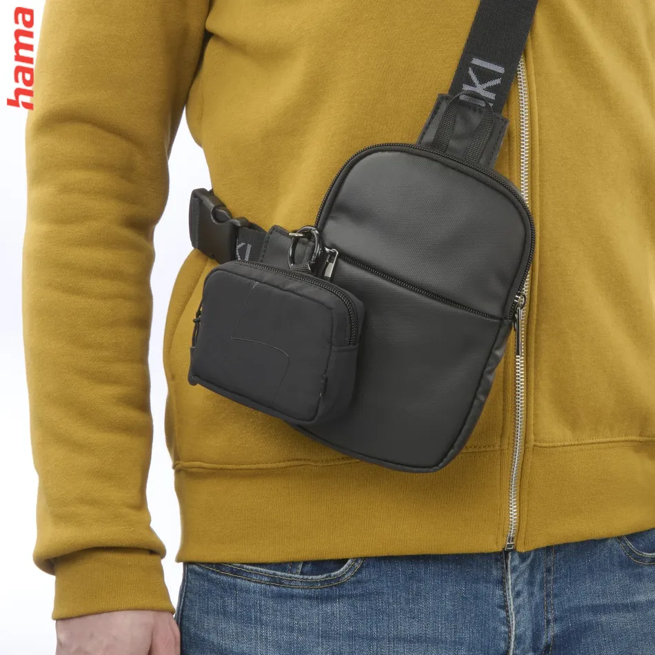 Hama Headphones Bag for In-Ear and Accessories, Snap Hook, Organiser, black