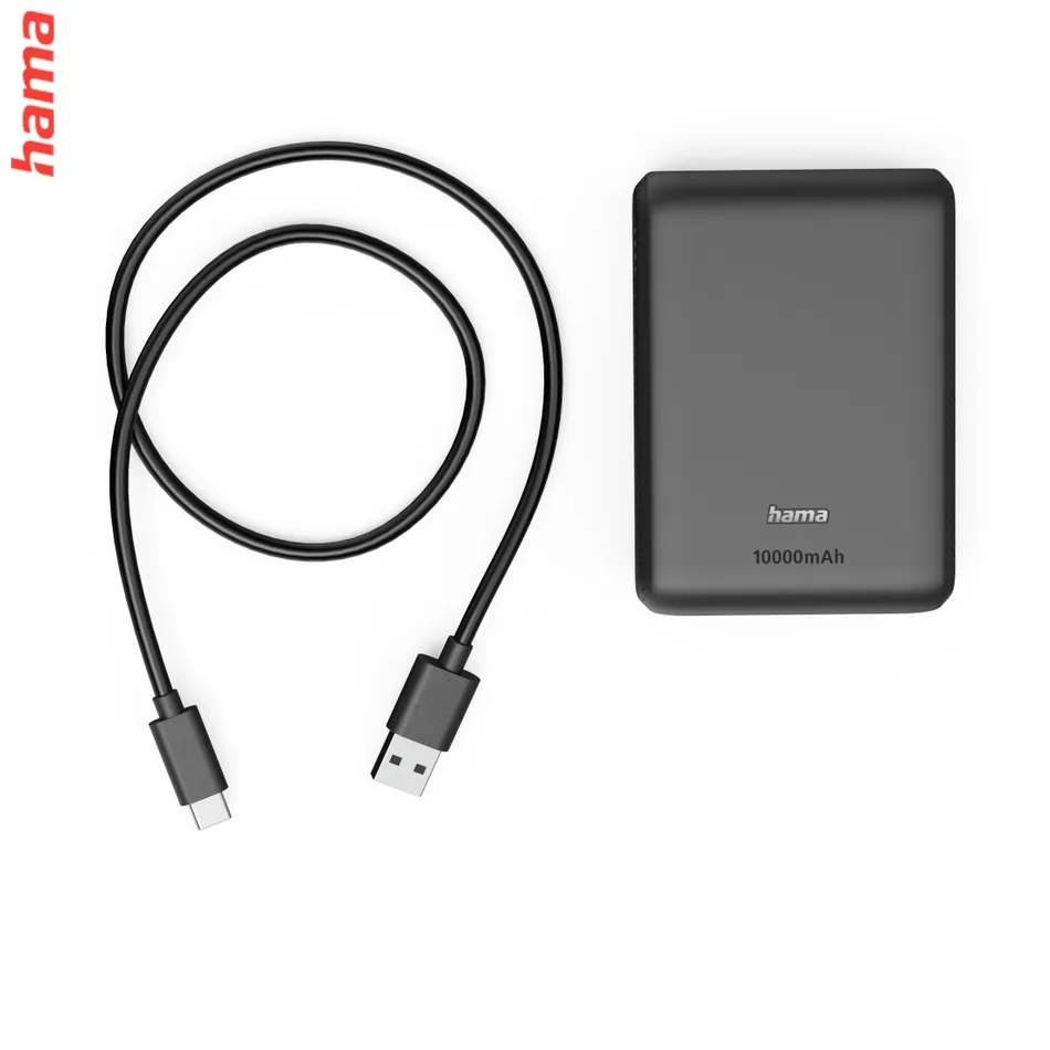 Hama New Performance 10, powerbanka 10000 mAh, 3 A, 15 W, 1x USB-C, 2x USB-A
