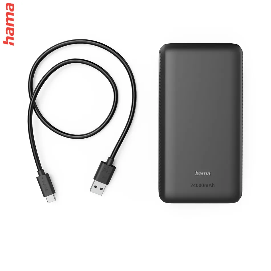 Powerbanka Hama New Performance 24, powerbanka 24000 mAh, 3 A, 15 W, 1x USB-C, 2x USB-A