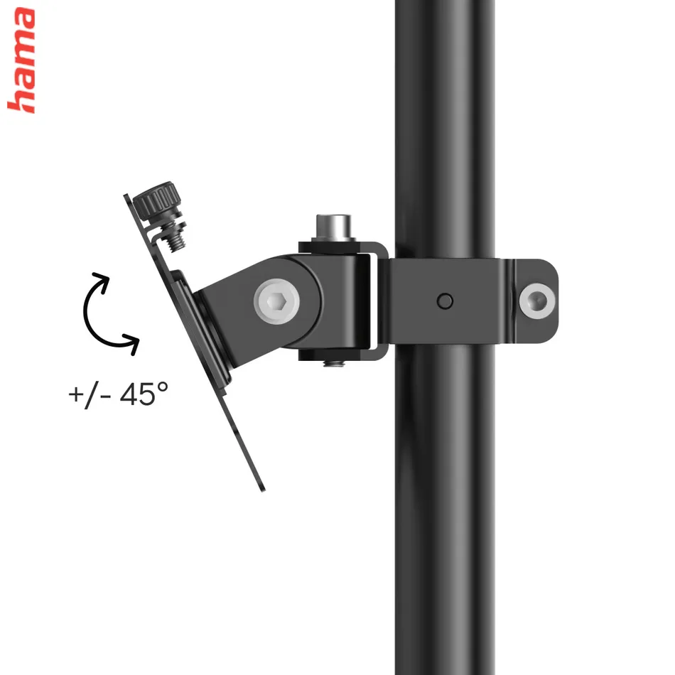 Hama stolný držiak monitoru+ďalších 3 zariadení, pre streaming/gaming, výškovo nastaviteľný, otočný