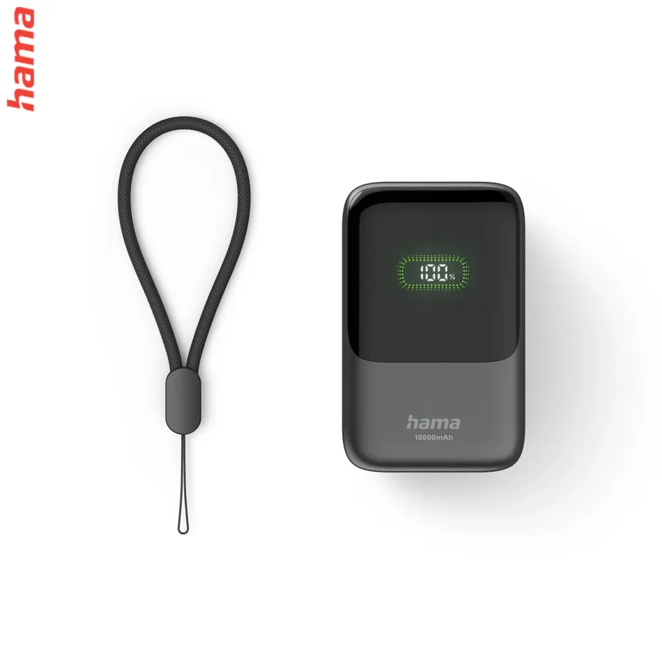 Hama Roll Up powerbanka, 10000 mAh, 20 W, 1x USB-C, 1x USB-A, navíjací kábel