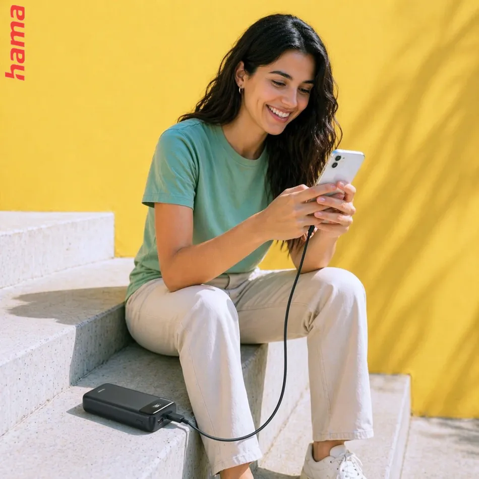 PD70-W65 powerbanka, 27000 mAh, 65 W, 2x USB-C, 1x USB-A, displej