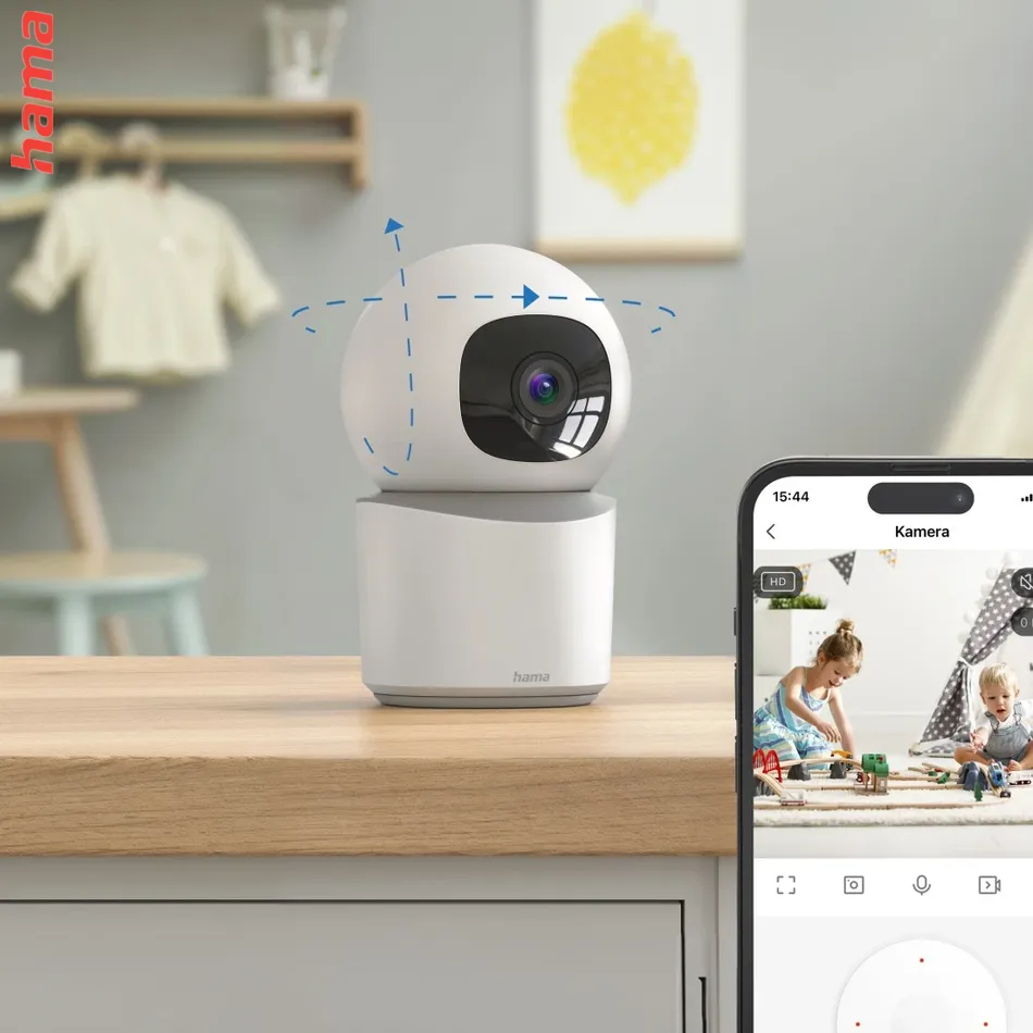 Hama Smart domáca WiFi kamera, otočná, nočné videnie, Full HD