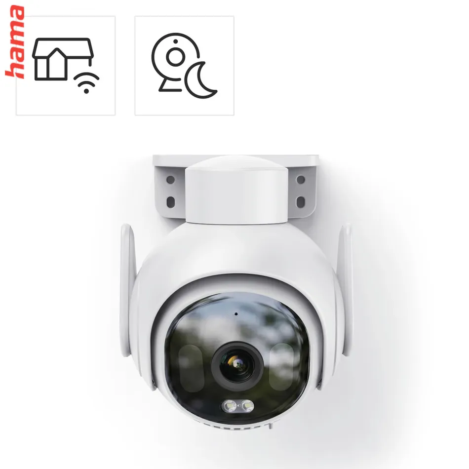 Hama Smart vonkajšia WiFi kamera, otočná, nočné videnie, 2,5K