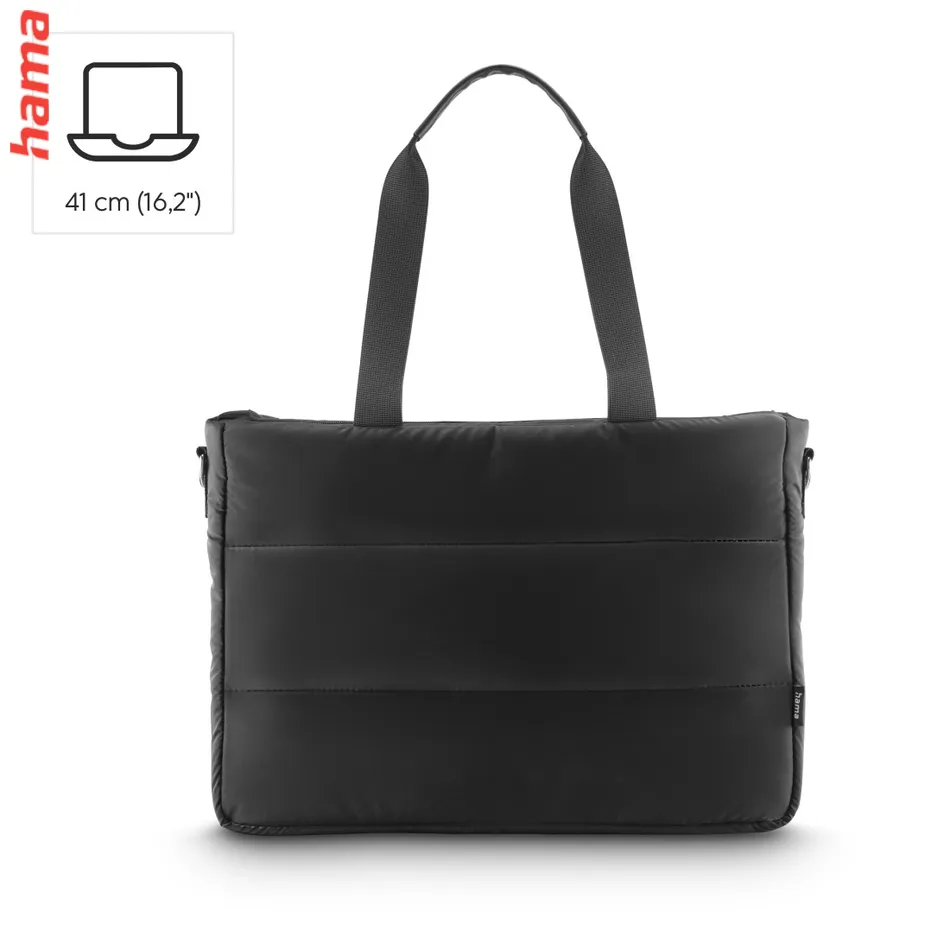 Hama taška na notebook Quilt, shopper, do 16,2 palca (41 cm), čierna