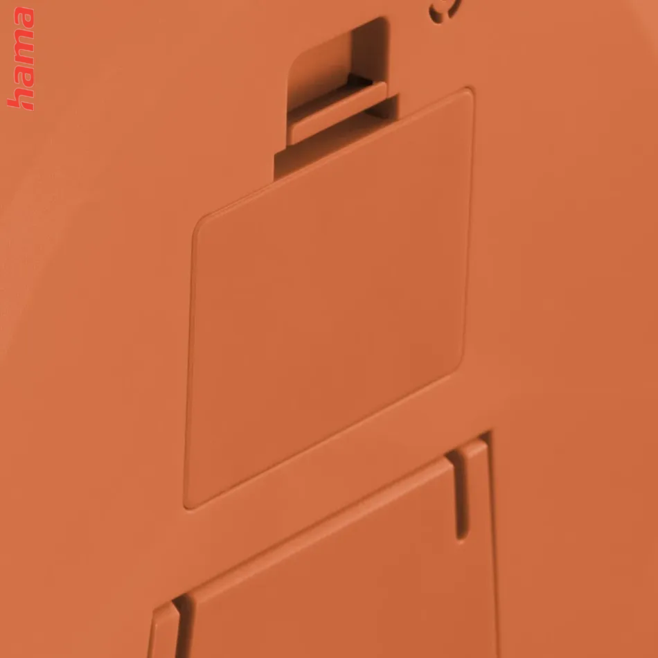 Hama La Palma digitálne nástenné hodiny, rádiový signál, dátum, biele/oranžové