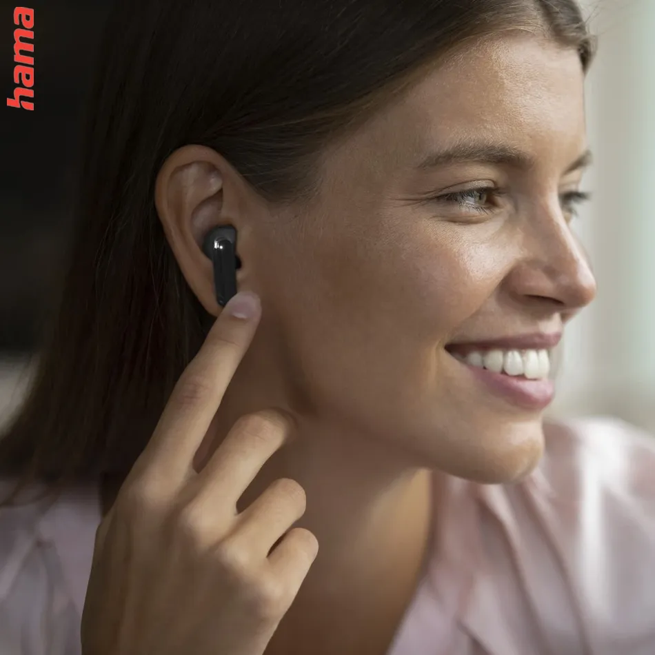 Hama bezdrôtové slúchadlá Freedom Light II, Bluetooth, TWS, mikrofón, čierne