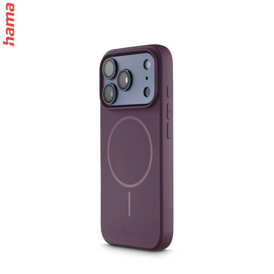 Hama Kryt na iPhone 17 Pro/18 Pro Fantastic Feel, magnetický tmavočervený