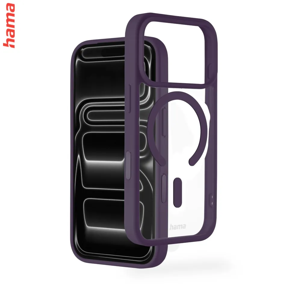 Hama Kryt na iPhone 17 Pro/18 Pro Frame Protect, tmavočervený rám