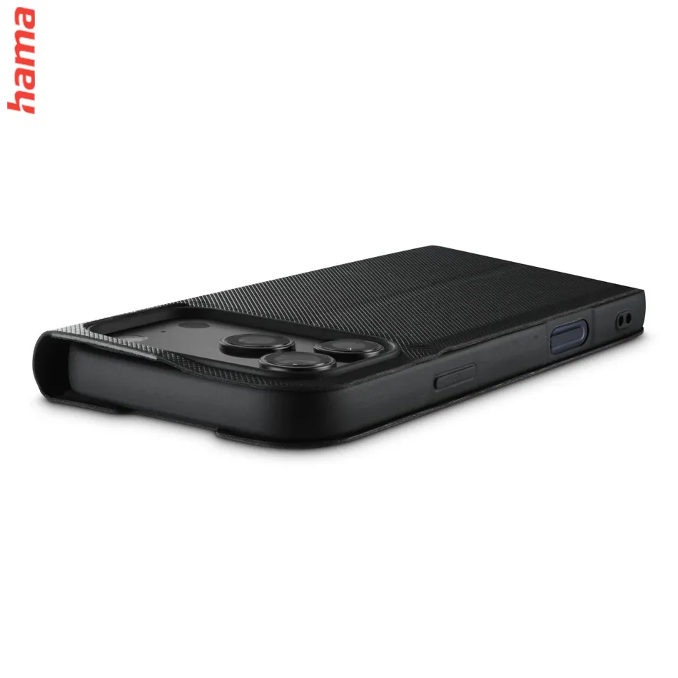 Hama Obal na iPhone 17 Pro Max/18 Pro Max Daily Protect, knižkový čierny