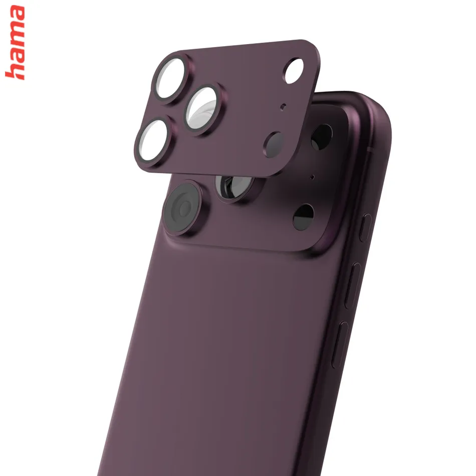 Hama Ochranné sklo na fotoaparát iPhone 18 Pro Cam Protect Pro, tmavočervené