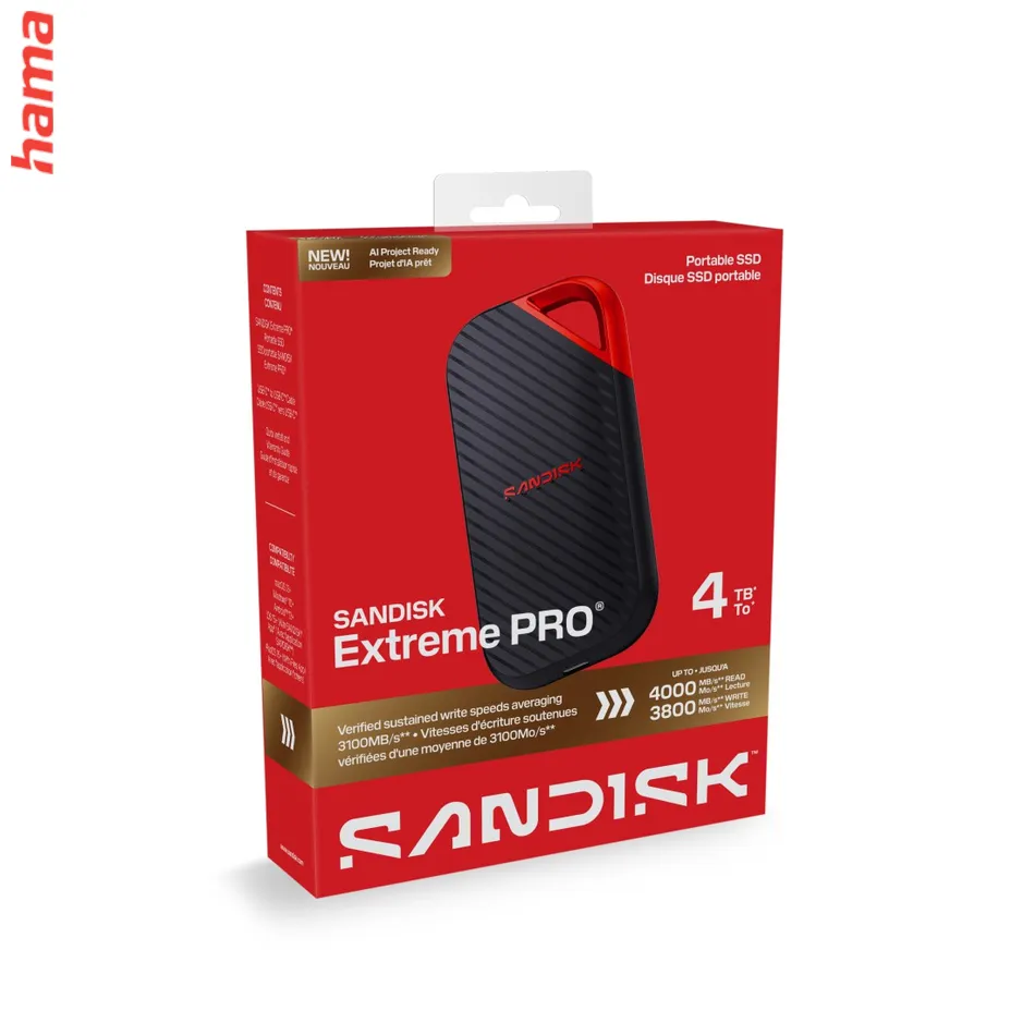SanDisk Extreme PRO Portable SSD 4 TB, externý SSD disk, USB-C, 4000 MB/s