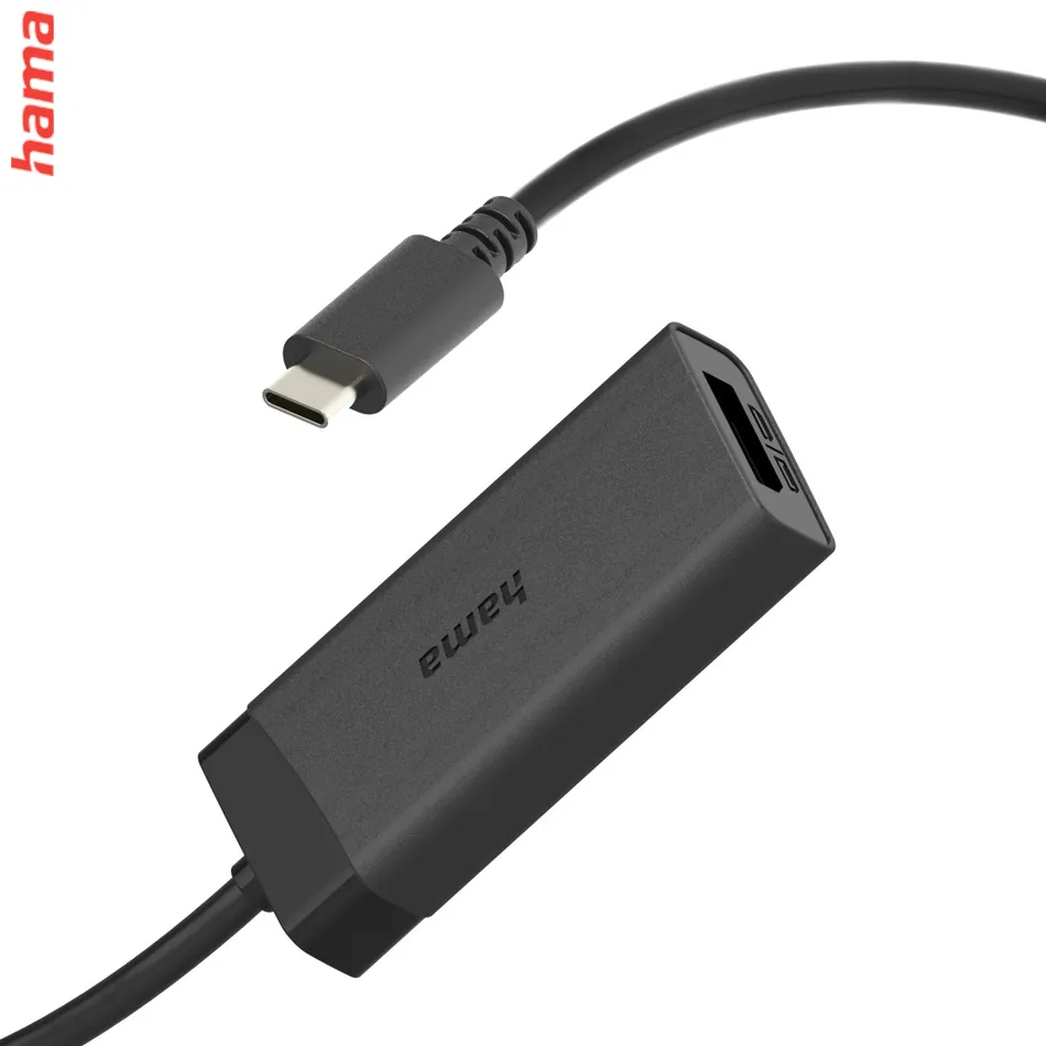 Hama Redukcia 2v1 USB-C na HDMI a DisplayPort, UHD 4K@60 Hz, Čierna