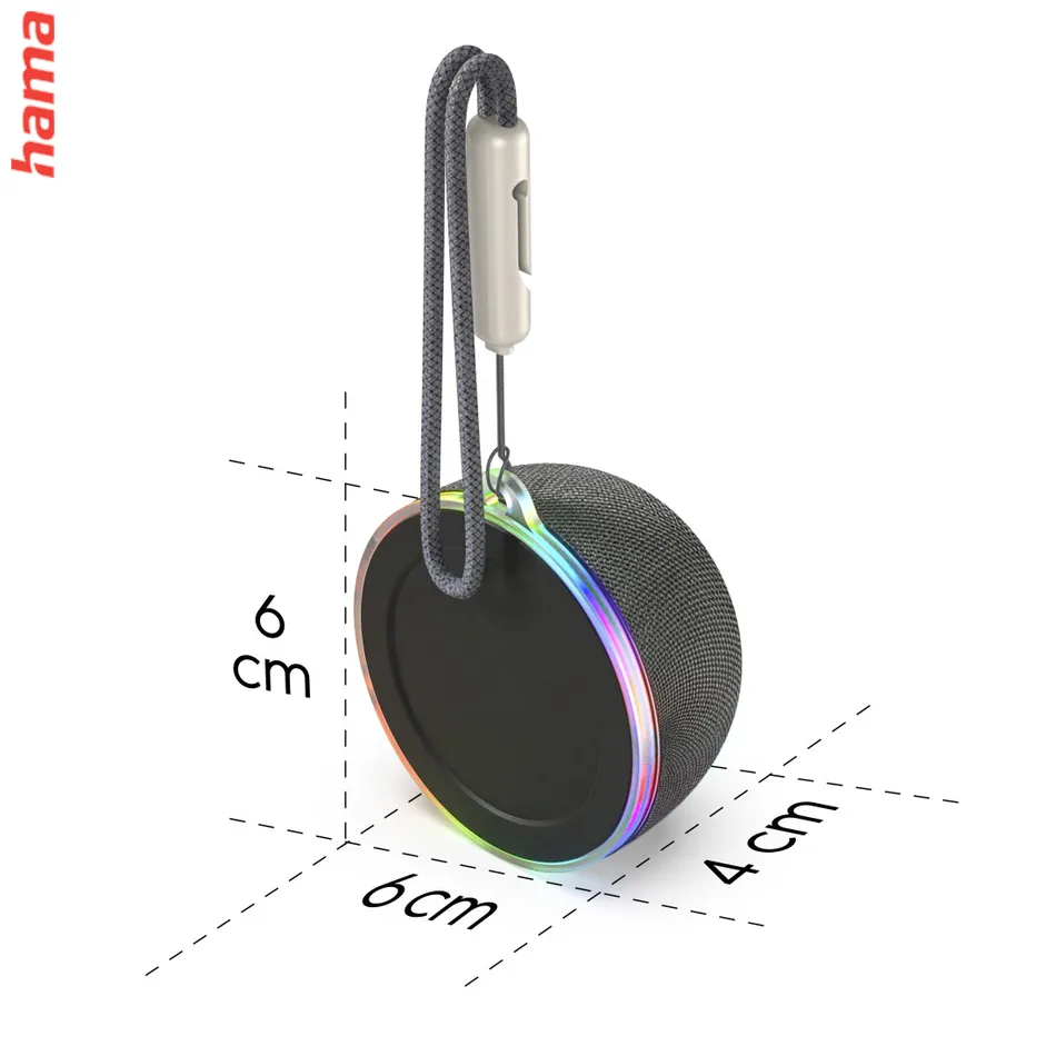 Hama MagBuddy, Bluetooth® reproduktor, 5 W, magnetický krúžok, LED podsvietenie