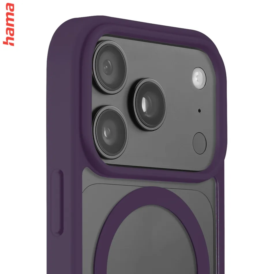 Hama Kryt na iPhone 17 Pro/18 Pro Frame Protect, tmavočervený rám