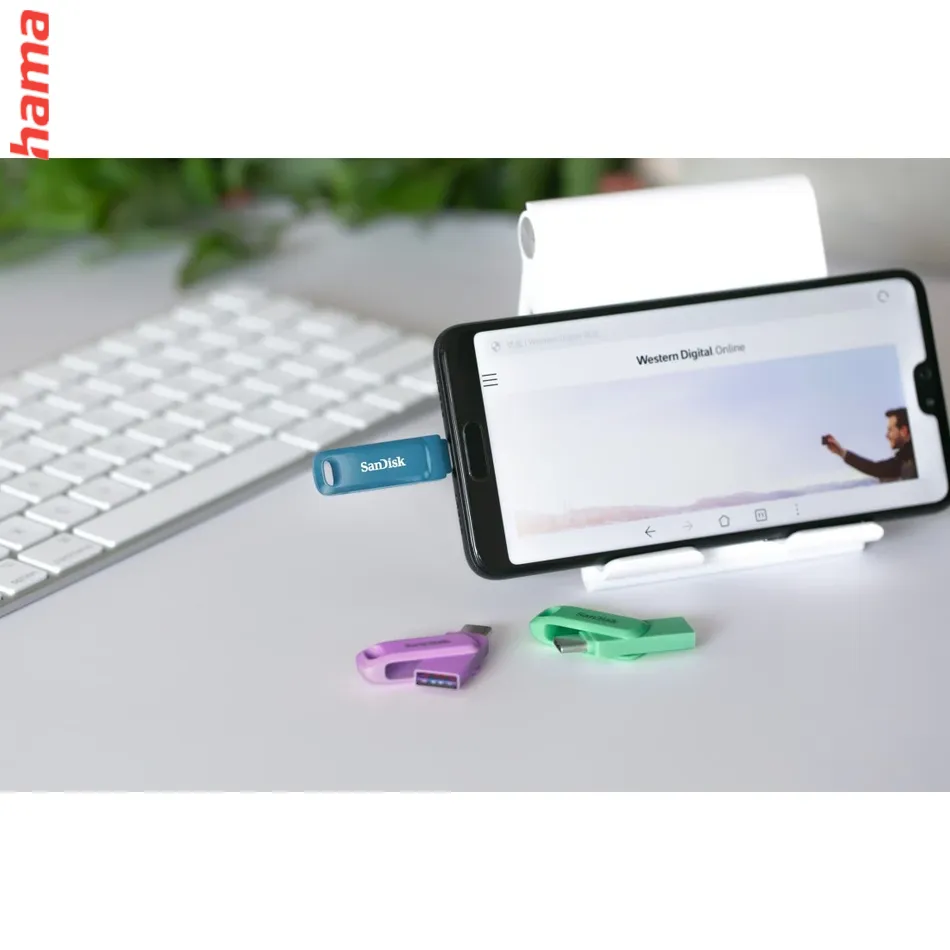 SanDisk Ultra Dual Drive Go USB kľúč 512 GB, USB-C a USB-A, modrý