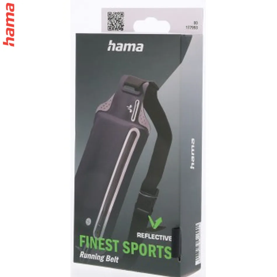 Hama Finest Sports, športová bedrová taštička na mobil, Lycra, antracitová  