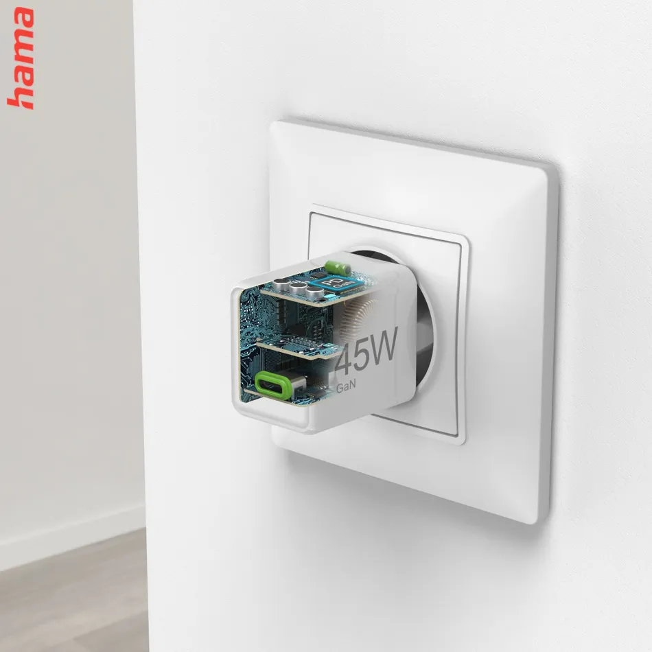Hama rýchla USB nabíjačka, USB-C PD/QC 45 W, super-mini  