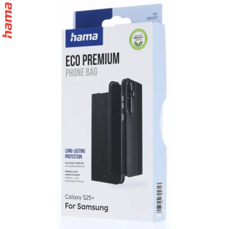 Hama Eco Premium, puzdro-knižka pre Samsung Galaxy S25+, umelá koža, 20% recyklovaných materiálov