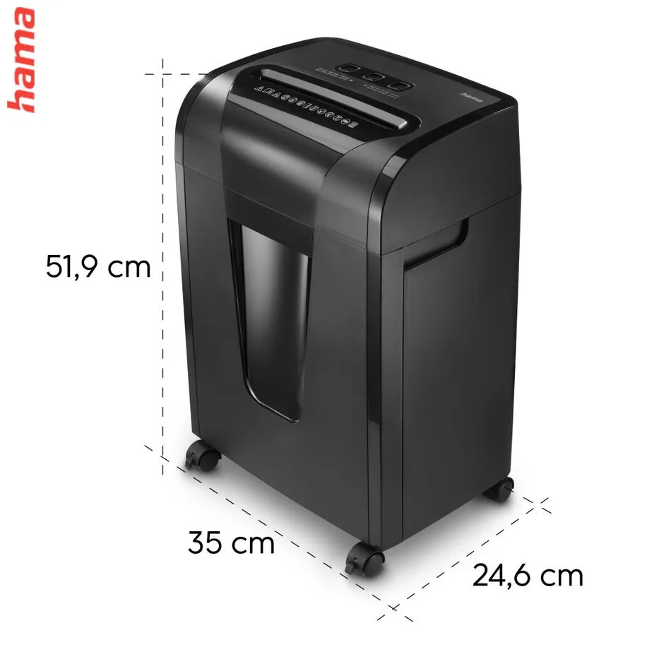 Hama Prime M100, skartovačka, micro rez, 10 listov, bezpečnostná úroveň P5 T5 E4