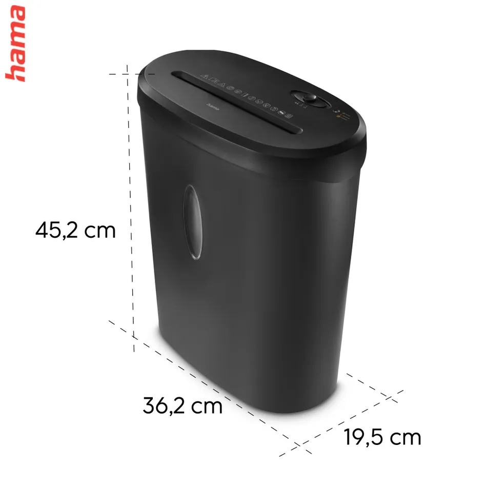 Hama Safe X120, skartovačka, krížový rez, 12 listov, bezpečnostná úroveň P4 T4 E3