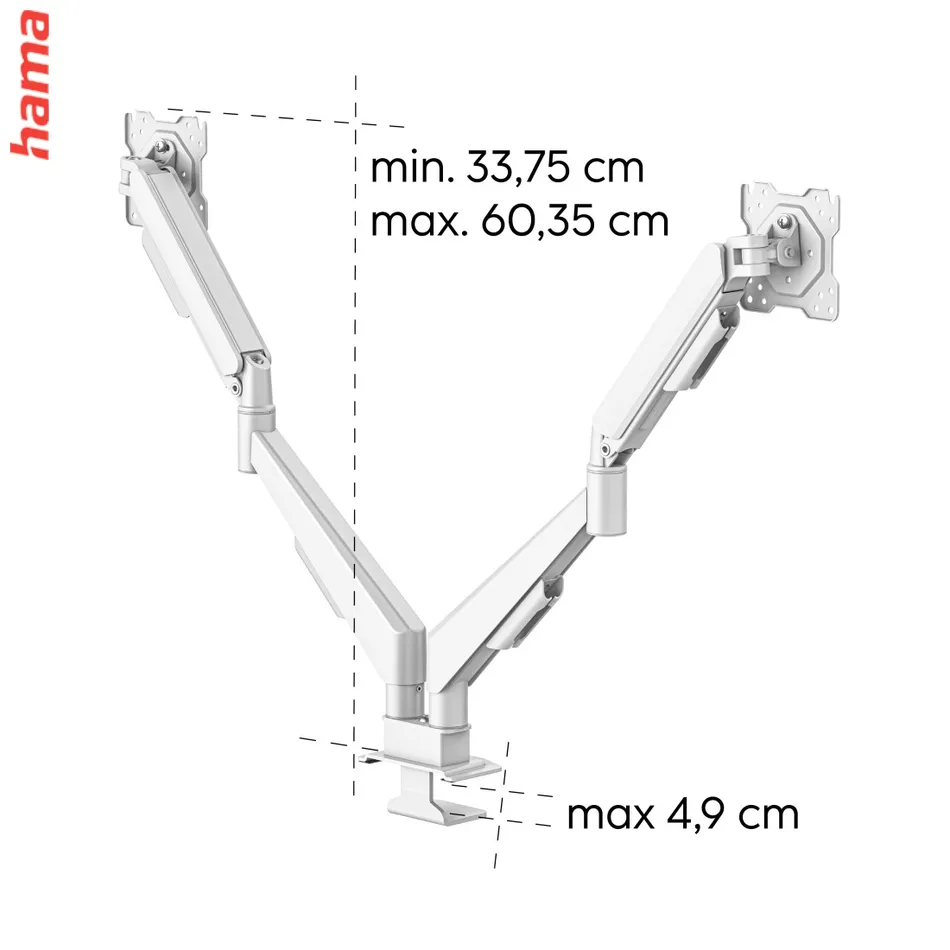 Hama stolný držiak pre 2 monitory 35