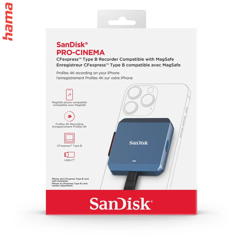 SanDisk PRO-CINEMA čítačka CFexpress Type B, USB 3.2, MagSafe