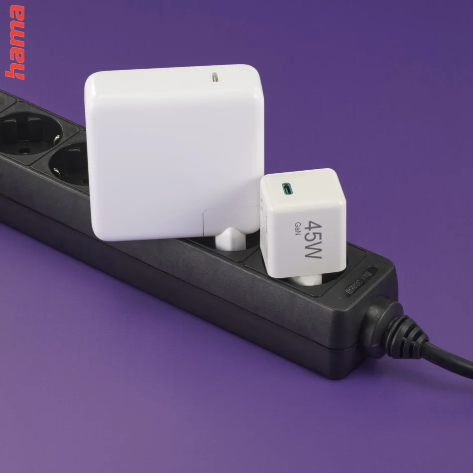 Hama rýchla USB nabíjačka, USB-C PD/QC 45 W, super-mini  