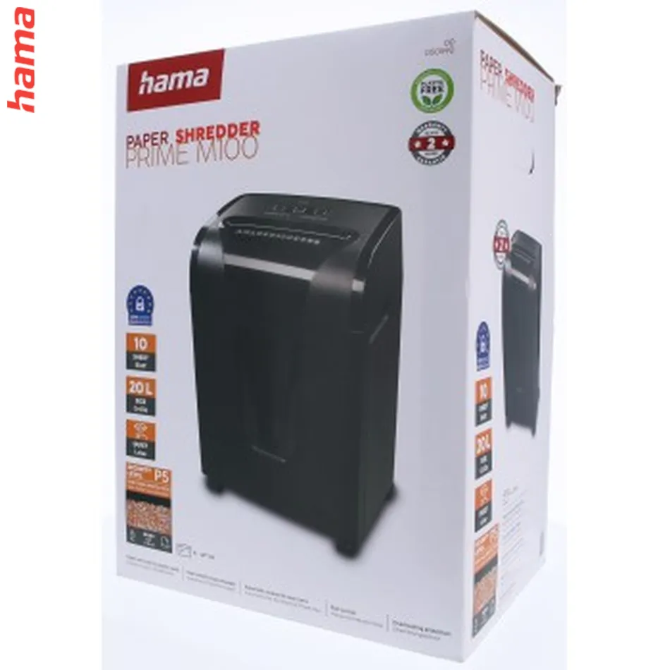 Hama Prime M100, skartovačka, micro rez, 10 listov, bezpečnostná úroveň P5 T5 E4