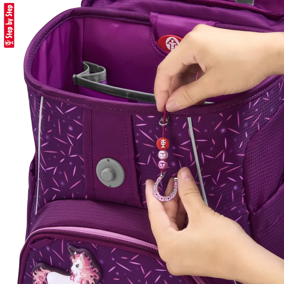 Školská aktovka Step by Step FIT, Pretty Unicorn Nuala - 5-dielny set, AGR certifikát