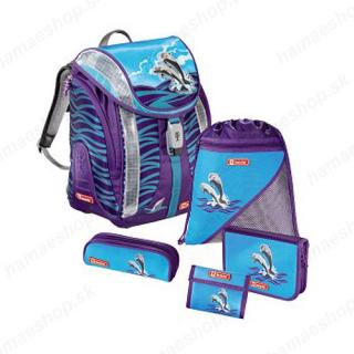 Školská taška Flexline šťastné delfíny 7-dielny set 