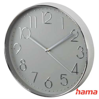 Nástenné hodiny Hama Elegance strieborné/šedé