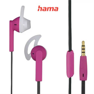 Hama slúchadlá s mikrofónom Joy Sport ružová/šedá