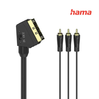 Hama AV kábel SCART - 3 cinch 1,5m IN/OUT