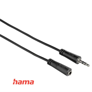 Hama jack vidlica 3,5 mm stereo - jack zásuvka 3,5 mm stereo 5 m