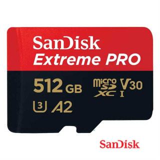 SanDisk microSDXC PRO 512 GB prenosová rýchlosť 200 MB/s + Adapter