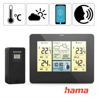 Meteostanica SMART WiFi HAMA mobilná appka bezdrôtový senzor