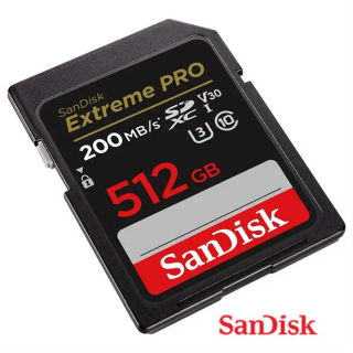 SanDisk Extreme PRO 512 GB SDXC Memory Card 200 MB/s
