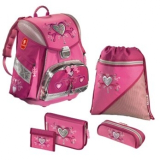 Školská taška Pink Romance 8-dielný set